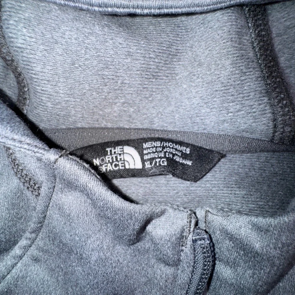 The North Face Men's XL Canyonlands Zip Up Hooded Jacket Gray Orange Tech Fleece